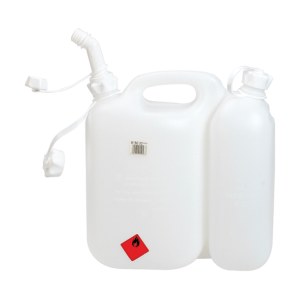 Polttoainekanisteri Makita 949000035 ,valkoinen (5l) + voitelupurkki (2,5l)