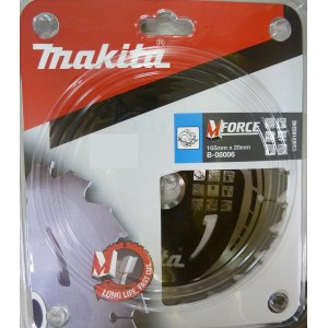 Katkaisuterä puulle Makita MFORCE; 165x2x20,0 mm; Z24; 15°