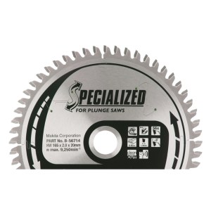 Pöyrösahantetä alumiinille Makita; 165x2x20,0 mm; Z56; -3°