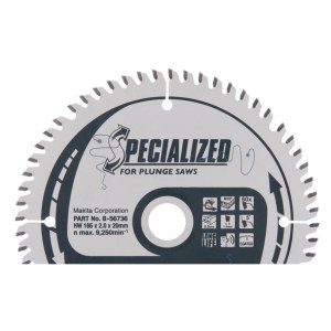 Katkaisuterä puulle Makita; 165x2x20,0 mm; Z60; 5°
