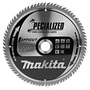 Katkaisuterä puulle Makita EFFICUT; 260x2,15x30,0 mm; Z80; 10°