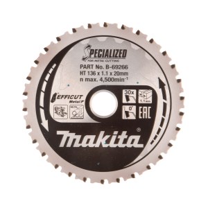 Katkaisulaikka metalli Makita Efficut Metal; 136x1,1x20 mm; Z30; 0°