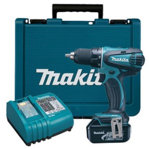 Pora/ruuvinväännin Makita BDF456RFE; 18 V; 2x3,0 Ah akku