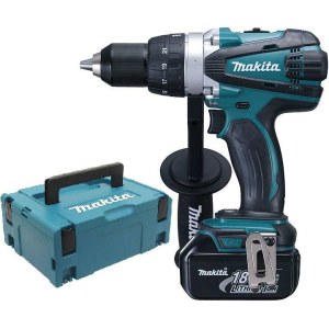 Pora/ruuvinväännin Makita BDF458RFJ; 18 V; 2x3,0 Ah akku