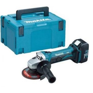 Akkukäyttöinen kulmahiomakone Makita BGA452RFJ; 18 V; 2x3,0 Ah akku