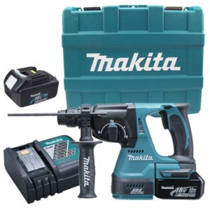 Akkuporavasara Makita BHR242RFE; 2 J; SDS-plus; 18 V; 2x3,0 Ah akku