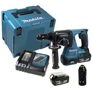 Akkuporavasara Makita BHR243RFE; 2 J; SDS-plus; 18 V; 2x3,0 Ah akku