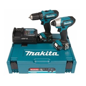 Työkalusarja Makita CLX201SAJ (DF331D + TD110D); 10,8 V; 2x2,0 Ah akku