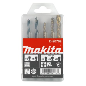 Poranteräsarja Makita; 5/6/8 mm; 5 kpl.