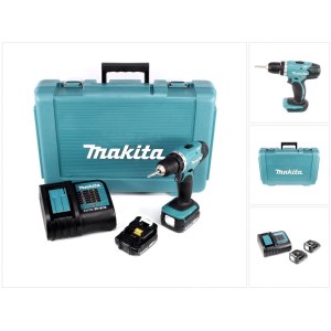 Pora/ruuvinväännin Makita DDF343SYE; 14,4 V; 2x1,3 Ah akku