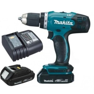 Pora/ruuvinväännin Makita DDF453RAE; 18 V; 2x2,0 Ah akku