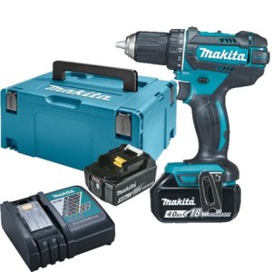 Pora/ruuvinväännin Makita DDF482RMJ; 18 V; 2x4,0 Ah akku