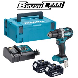 Pora/ruuvinväännin Makita DDF484RMJ; 18 V; 2x4,0 Ah akku