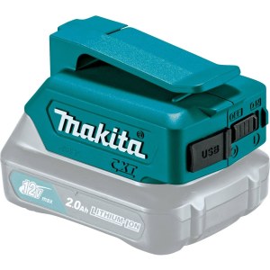 Akkuadapteri Makita DEAADP06; 10,8 V / 12 V -> USB; Puhelinten akkujen lataamiseen