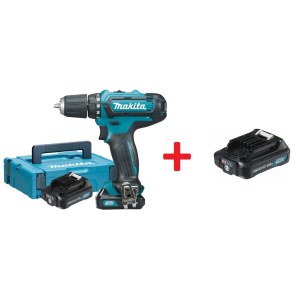 Pora/ruuvinväännin Makita DF331DSAJ; 10,8V; 2x2,0 Ah akku + akku Makita BL1020B