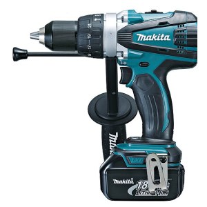 Iskupora / ruuvinväännin Makita DHP458RFJ; 18 V; 2x3,0 Ah akku