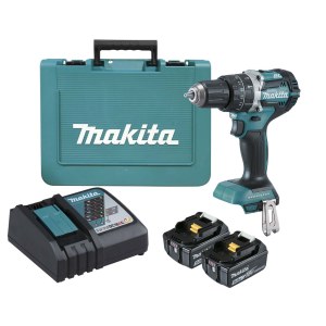 Iskupora / ruuvinväännin Makita DHP484RTE; 18 V; 2x5,0 Ah akku