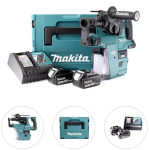 Poravasara Makita DHR243RTJV; 2,0 J; SDS-plus; 18 V; 2x5,0 Ah akku + tarviketta