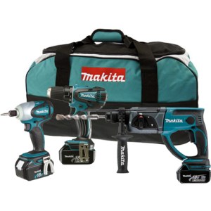 Työkalusarja Makita DK1883 (BDF456RFE + BHR202RFE + BTD140); 18 V; 3x3,0 Ah akku