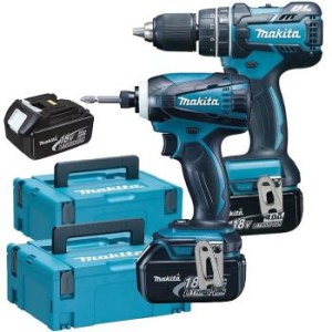 Työkalusarja Makita DLX2003JX1 (DHP480 + DTD146); 18 V; 2x3,0 Ah akku