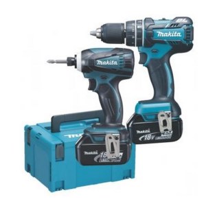 Työkalusarja Makita DLX2003M (DHP480 + DTD 146); 18 V; 2x4,0 Ah akku