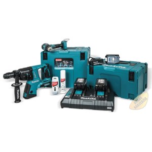 Työkalusarja Makita DLX2100PMJ (DHR264 + DDF459); 18 V; 4x4,0 Ah akku