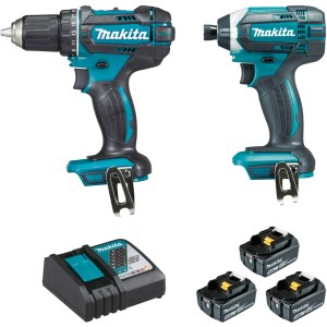 Työkalusarja Makita DLX2127TJ1 (DDF482 + DTD152); 18 V; 3x5,0 Ah akku