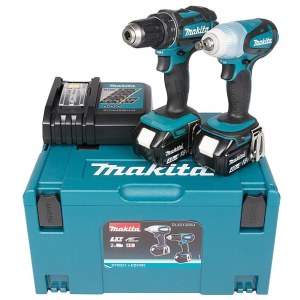 Työkalusarja Makita DLX2132MJ (DDF482 + DTW251); 18 V; 2x4,0 Ah akku