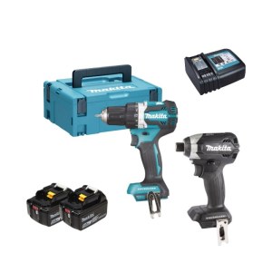 Työkalusarja Makita DLX2189TJ+ (DDF484 + DTD153); 18 V; 2x5,0 Ah akku