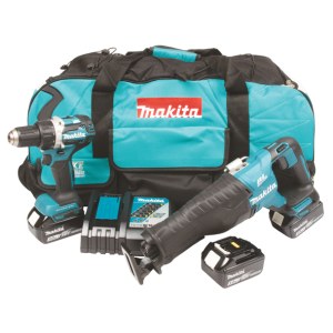 Työkalusarja Makita DLX2212TX1 (DDF484 + DJR187); 18 V; 3x5,0 Ah akku