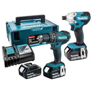 Työkalusarja Makita DLX2339JX1 (DDF482 + DTD156); 18 V; 3x5,0 Ah akku