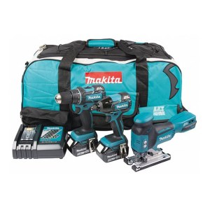 Työkalusarja Makita DLX3034T (DDF480 + DTD129 + DJV181); 18 V; 2x5,0 Ah akku
