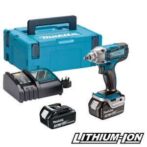Iskumutterinväännin Makita DTW190RFJ; 18 V; 2x3,0 Ah akku