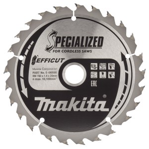 Katkaisuterä puulle Makita; 150x20x1,4 mm; T25; 23°