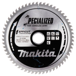 Katkaisulaikka Makita E-12192 TCT; 216x2x30 mm; T60; 15°