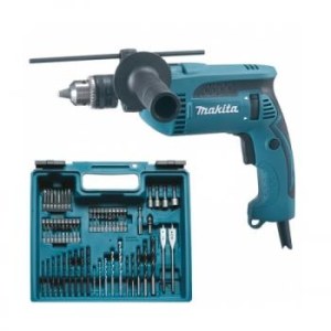 Iskuporakone Makita HP1640X100 + 74 lisävarustetta
