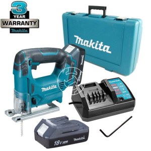 Akkupistosaha Makita JV183DWE; 18 V; 2x1,3 Ah akku;(G-sarja)