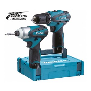 Työkalusarja  Makita LCT204J (DF330 + TD090); 10,8 V; 2x1,3 Ah akku