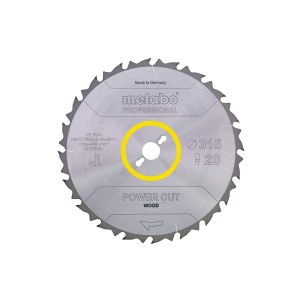 Katkaisuterä puulle Metabo; 315x3x30,0 mm; Z24; 20°