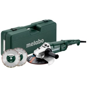 Kulmahiomakone Metabo WE 2200-230; 2200 W; 230 mm; 13,5 Nm + tarvikkeet
