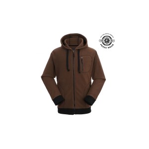 Lämmin huppari PESSO FLEECE; XXXL ruskea