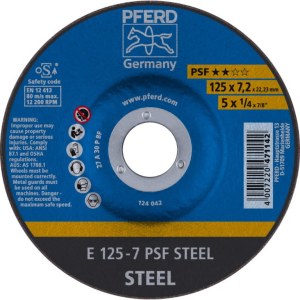 Hiomalaikka Pferd PSF Steel; 125x7,2 mm