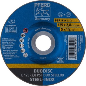 Hiova katkaisulaikka Pferd PSF DUO Steelox; 125x2,8x22,23 mm
