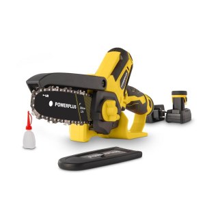 Moottorisaha oksien karsimiseen Powerplus POWXG1045; 12 V; 2x2,0 Ah akku