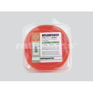Leikkuulanka Nylon line (2,4 mm/15 m) punainen, kuusikulmio