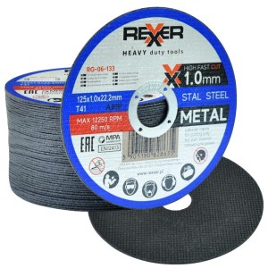 Katkaisulaikka metalli Rexxer RG-06-152; 125x1,0x22,2 mm; 50 kpl.