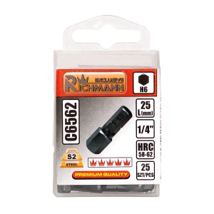 Urakärki Richmann C6562; HEX6; 25 mm; 25 kpl.