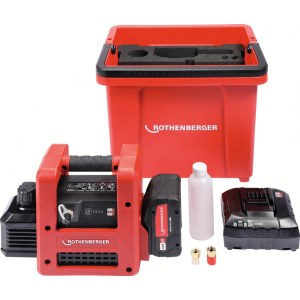Tyhjiöpumppu Rothenberger ROAIRVAC R32 2.0 CL Set; 18 V; 1x8,0 Ah akku