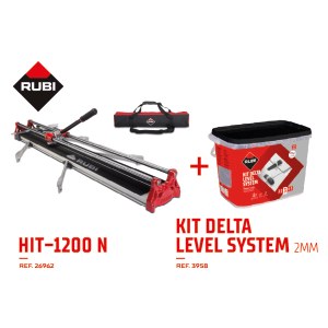 Käsikäyttöinen laattaleikkuri Rubi HIT-1200 NW + Setti; laatan tasaus Delta, 2 mm