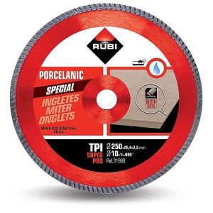 Timanttilevy märkäleikkaukseen Rubi TPI 250 SUPERPRO; 250 mm